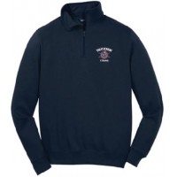 1/4-Zip Cadet Collar Sweatshirt - Full Logo - Embroidered 